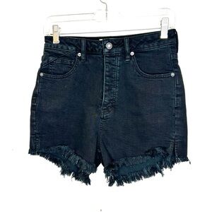 We The Free Free People Black Jean Cutoff Shorts